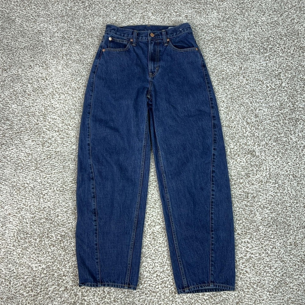 GAP Jeans Womens 2 / 26 Blue Dark Wash High Rise Barrel Tapered Denim Casual